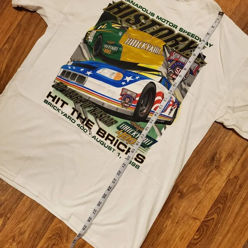 Vintage Indianapolis Motor Speedway Shirt XL Brickyard 400 50th Anniversary 1998